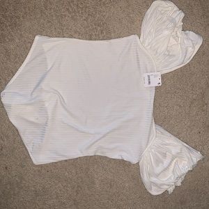 White off the shoulder bodysuit free people